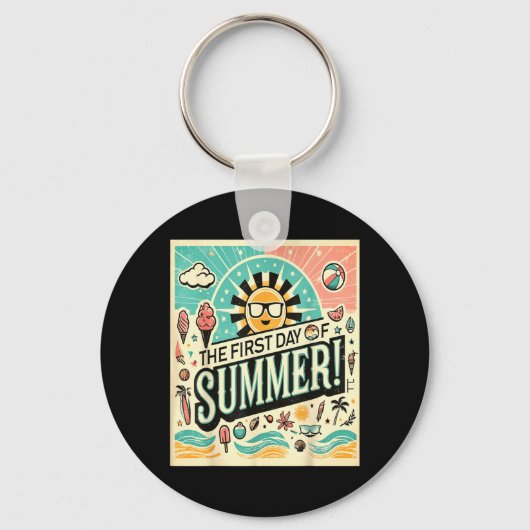 Eerste Dag Van De Zomer Sleutelhanger (Voorkant)