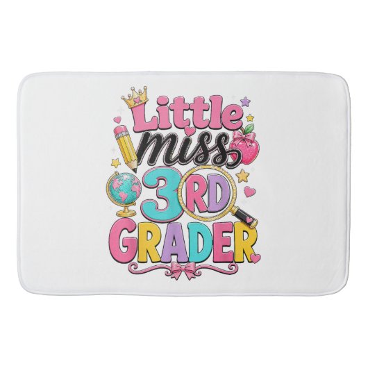 Eerste dag van derde kleine juf 3e klas badmat (Voorkant)