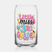 Eerste dag van derde kleine juf 3e klas blikvorm glas (Voorkant)