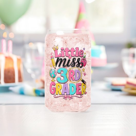 Eerste dag van derde kleine juf 3e klas blikvorm glas (Insitu (Verjaardag))
