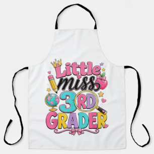 Eerste dag van derde kleine juf 3e klas schort