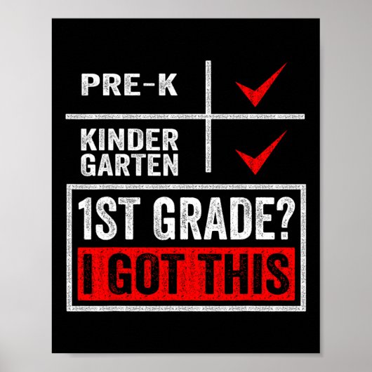 Eerste dag van eerste klas jongens meisjes terug n poster (Voorkant)