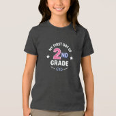 Eerste dag van groep 3 Tri-Blend shirt (Voorkant)