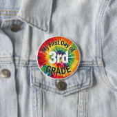 Eerste dag van groep 5 ronde button 7,6 cm (In situ)