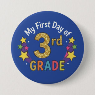 Eerste dag van groep 5 ronde button 7,6 cm