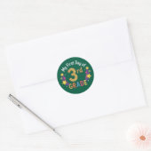 Eerste dag van groep 5 ronde sticker (Envelop)