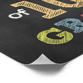 Eerste dag van het 10e Gradenbord — Chalkboard Poster (Hoek)