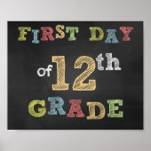 Eerste dag van het 12e klassebord poster (Voorkant)