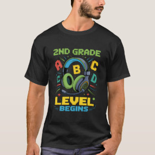 Eerste dag van het 2e leerjaar begint shirt gamer