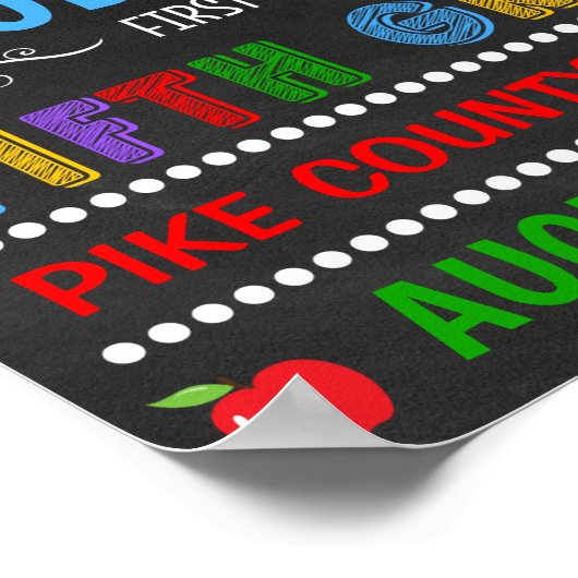 Eerste dag van het bord van de vijfde graad poster (Hoek)