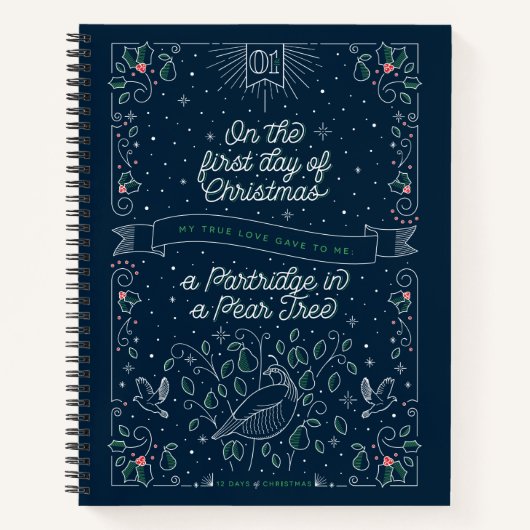 Eerste dag van het kerstcadeautje aan het College Notitieboek (Voorkant)