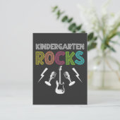 Eerste dag van het Kind Kindergarten Rocks Guitar  Briefkaart (Staand voorkant)