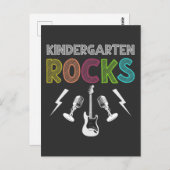 Eerste dag van het Kind Kindergarten Rocks Guitar  Briefkaart (Voorkant / Achterkant)
