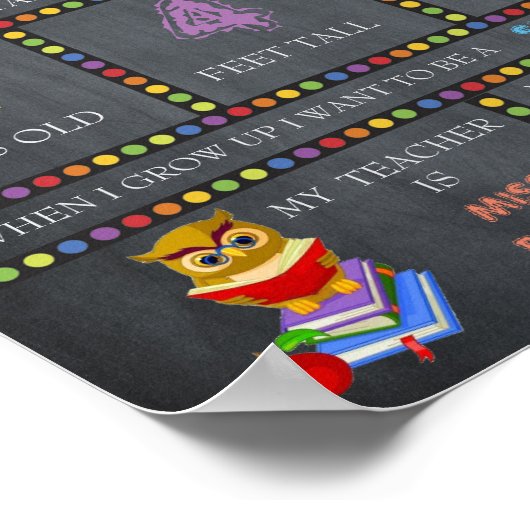 Eerste dag van het kinderbord FOTO, het karton Poster (Hoek)