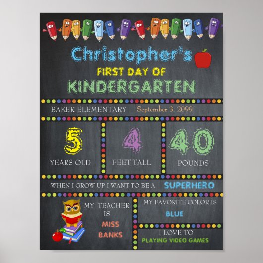 Eerste dag van het kinderbord, het bord poster (Voorkant)
