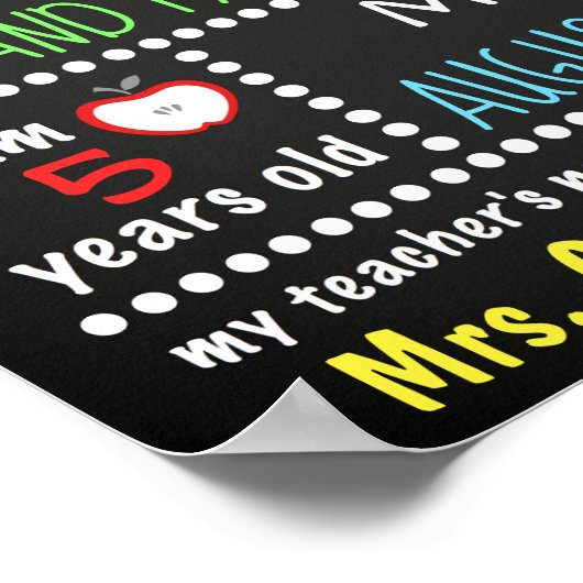 Eerste dag van het Poster Kindergarten-karton (Hoek)