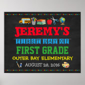 Eerste dag van het Poster van schoolkinderen Foto  (Voorkant)