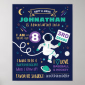 Eerste dag van het ruimteavontuur van de Astronaut Poster (Voorkant)