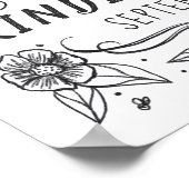 Eerste dag van het schoolbord Kunstwitteken Poster (Hoek)