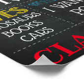 EERSTE DAG VAN HET SCHOOLCHART POSTER (Hoek)