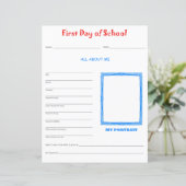 Eerste dag van het schoolinterview Print (Staand voorkant)