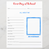 Eerste dag van het schoolinterview Print (Voorkant)