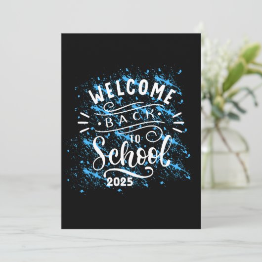 EERSTE DAG VAN HET SCHOOLJAAR WELKOM OP SCHOOL 202 KAART (Staand voorkant)