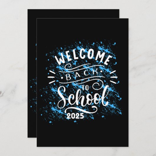 EERSTE DAG VAN HET SCHOOLJAAR WELKOM OP SCHOOL 202 KAART (Voorkant / Achterkant)
