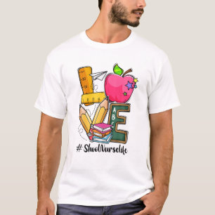 Eerste dag van het schoolleven terug naar school t-shirt