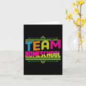 Eerste dag van het schoolteam Homeschool leraar Kaart (Gele Bloem)