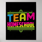 Eerste dag van het schoolteam Homeschool leraar Poster (Voorkant)