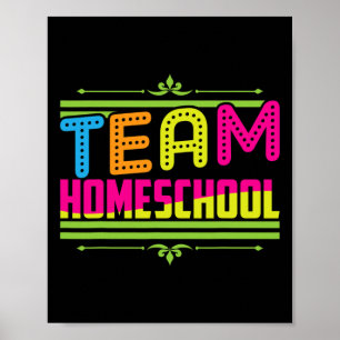 Eerste dag van het schoolteam Homeschool leraar Poster