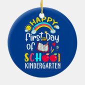 Eerste dag van het schoolteam Kindergarten Squad Keramisch Ornament (Achterkant)