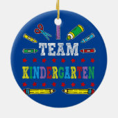 eerste dag van het schoolteam: Kindergartenleraar  Keramisch Ornament (Achterkant)