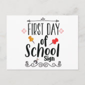 Eerste dag van het schoolteken briefkaart (Voorkant)