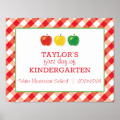 Eerste dag van het schoolteken poster (Voorkant)