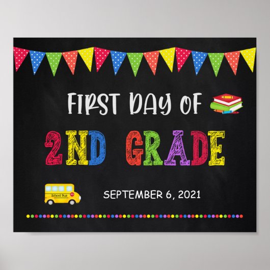 Eerste dag van het schoolteken | Poster van de twe (Voorkant)