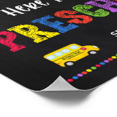 Eerste dag van het schoolteken | Voorschoolse Post Poster (Hoek)