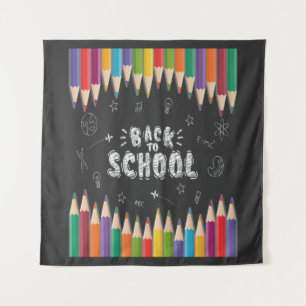 Eerste dag van het Shirt, welkom terug naar school Wandkleed