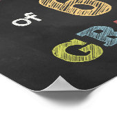 Eerste dag van het zesde klassebord — Chalkboard Poster (Hoek)