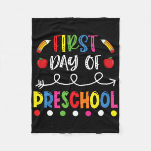 Eerste dag van kleuterschool Byck naar school lera Fleece Deken