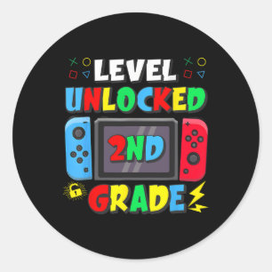 Eerste dag van niveau 2e klas ontgrendeld spel Ck Ronde Sticker