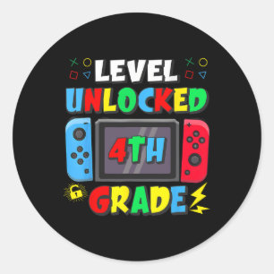 Eerste dag van niveau 4e klas ontgrendeld spel Ck Ronde Sticker