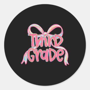Eerste dag van pre-k bloemenbundel voor leraar 1 ronde sticker