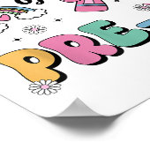 Eerste dag van Pre-K Grade Pencil Teacher Girls Poster (Hoek)