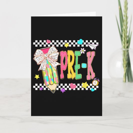 Eerste dag van pre-k klas kaart (Voorkant)