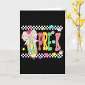 Eerste dag van pre-k klas kaart (Gele Bloem)