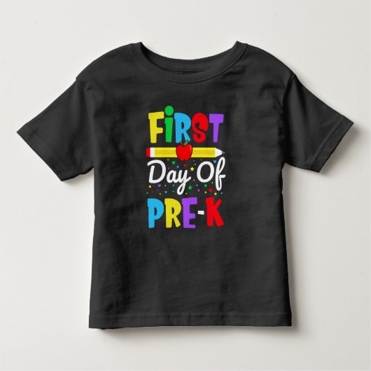 Eerste dag van Pre-K kleuter T-shirt (Voorkant)