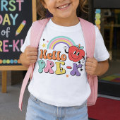 Eerste dag van Pre-K Regenboog T-shirt