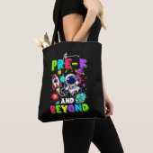 Eerste dag van Pre-K Ruimtevaarder Ruimte Terug na Tote Bag (Dichtbij)